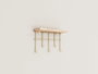 Hanah Home Estante de Pared de Madera Maciza Dorado y Marrón
